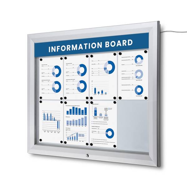 LEDCARD Kültéri Zárható Vitrin | 8xA4