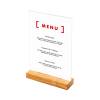 Wooden T Stand Menu Holder Portrait A5 - 0