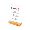 Wooden T Stand Menu Holder Portrait A6 - 1