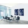 Textile Wall Decoration SET 40 x 40 Japanese Blossom Blue - 26