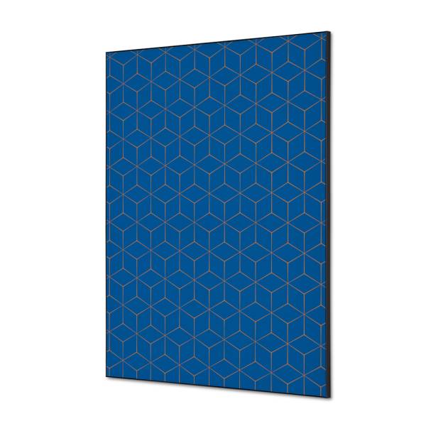 Textile Wall Decoration SET A1 Hexagon Blue-Brown