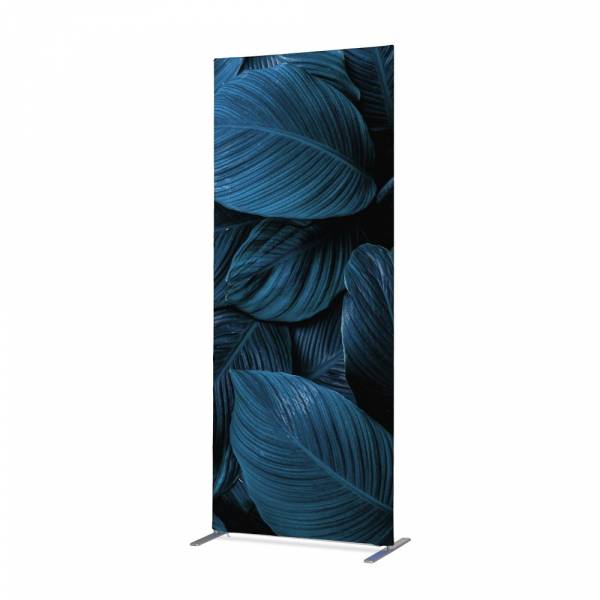 Textile Room Divider Deco 100-200 Double Botanical Blue Leaves